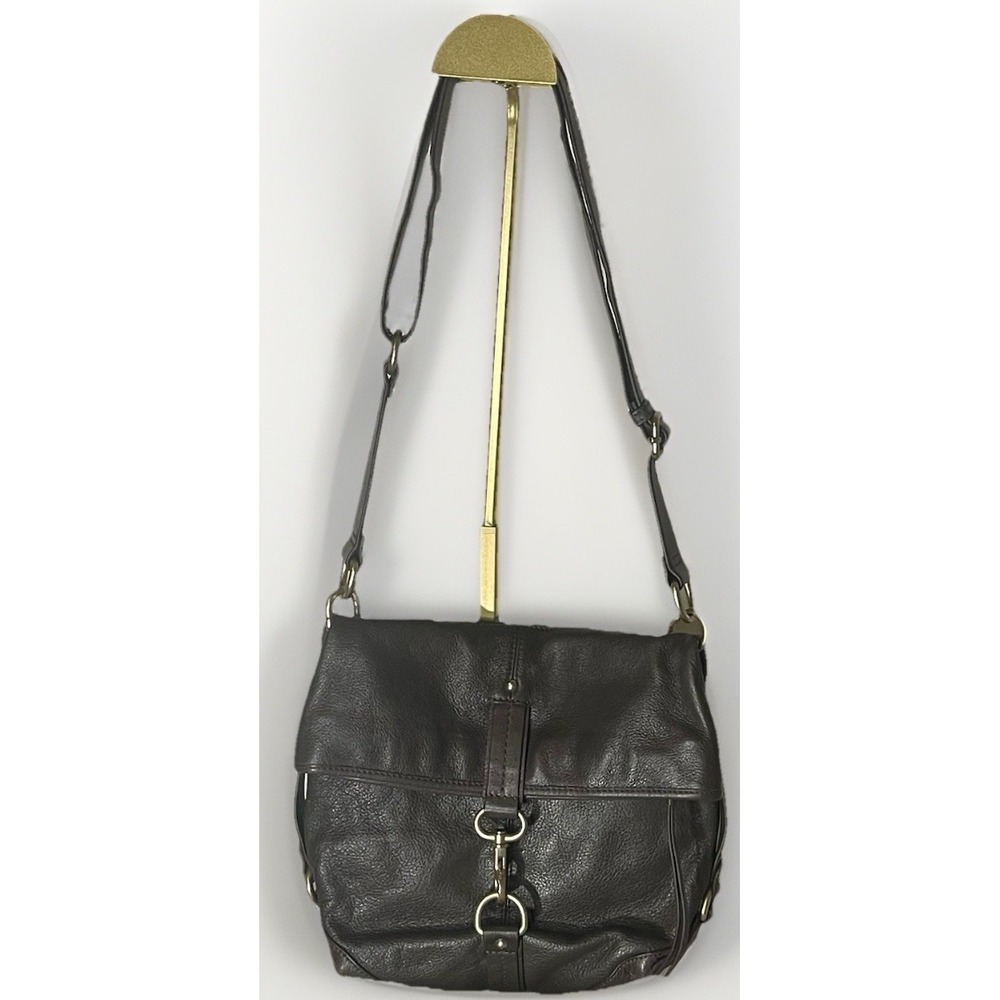 Banana Republic Gray Soft Leather Crossbody Shoulder Bag Minimalist Purse